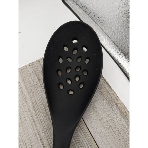 OXO Hard Black Nylon Slotted Spoon 14" - Picture 2 of 9